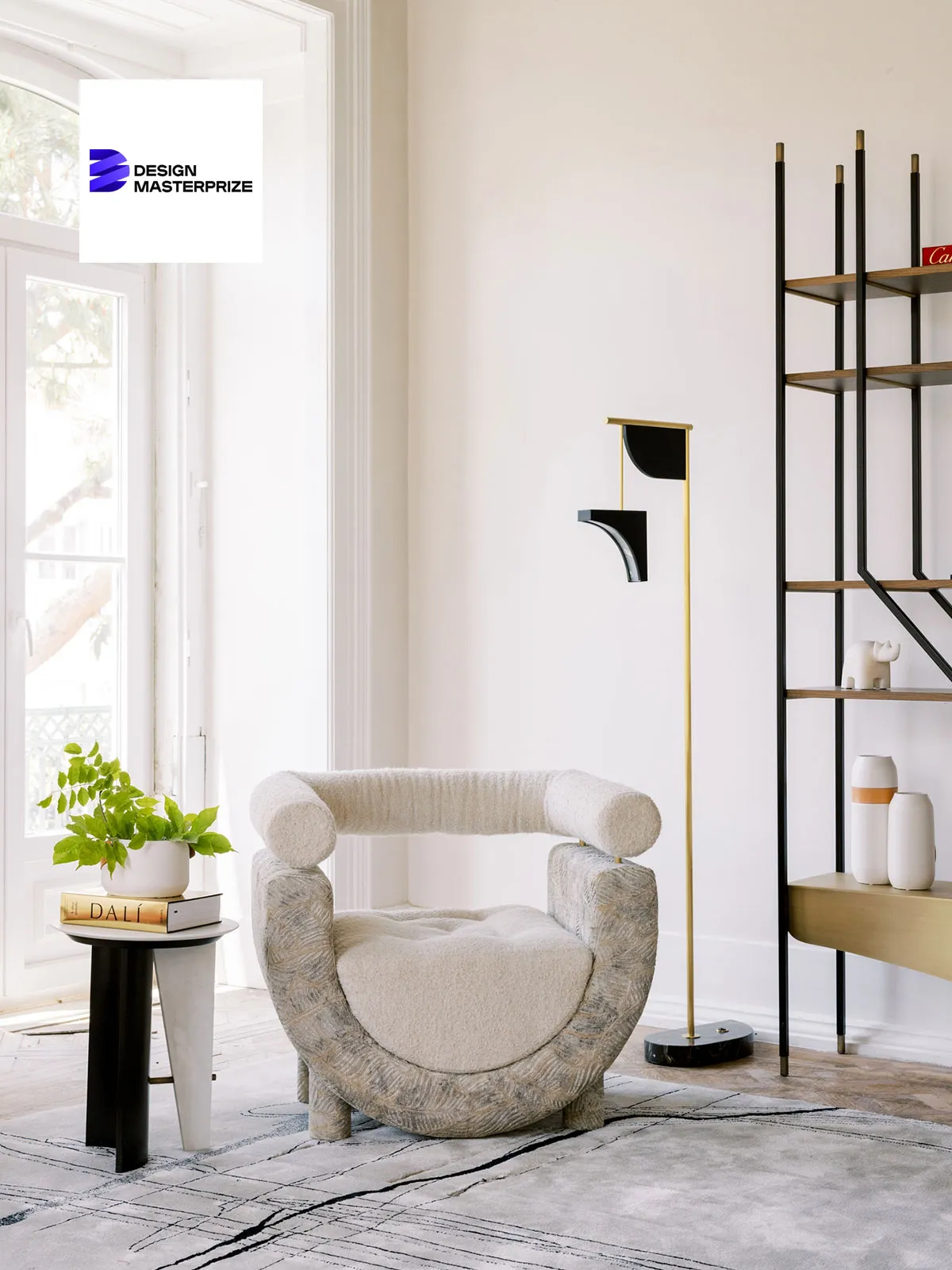 MEL velvet armchair with armrests by Greenapple